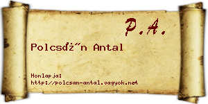 Polcsán Antal névjegykártya